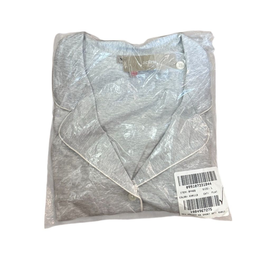 NWT J CREW Dreamy cotton-blend pajama short set in Geather Grey - Picture 7 of 7